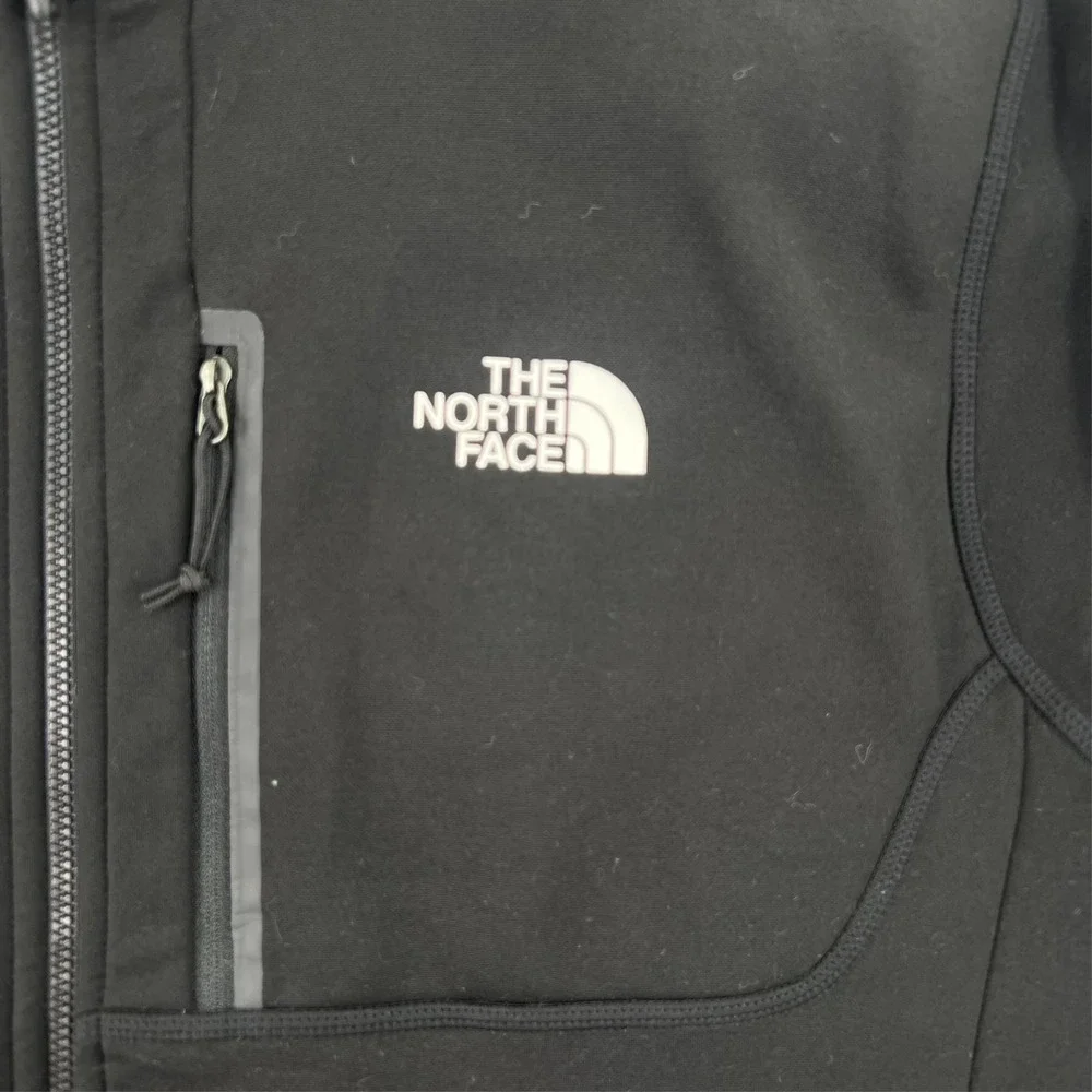 The North Face Mens Black Full Zip Softshell Jacket Iris Automation Logo Large‎